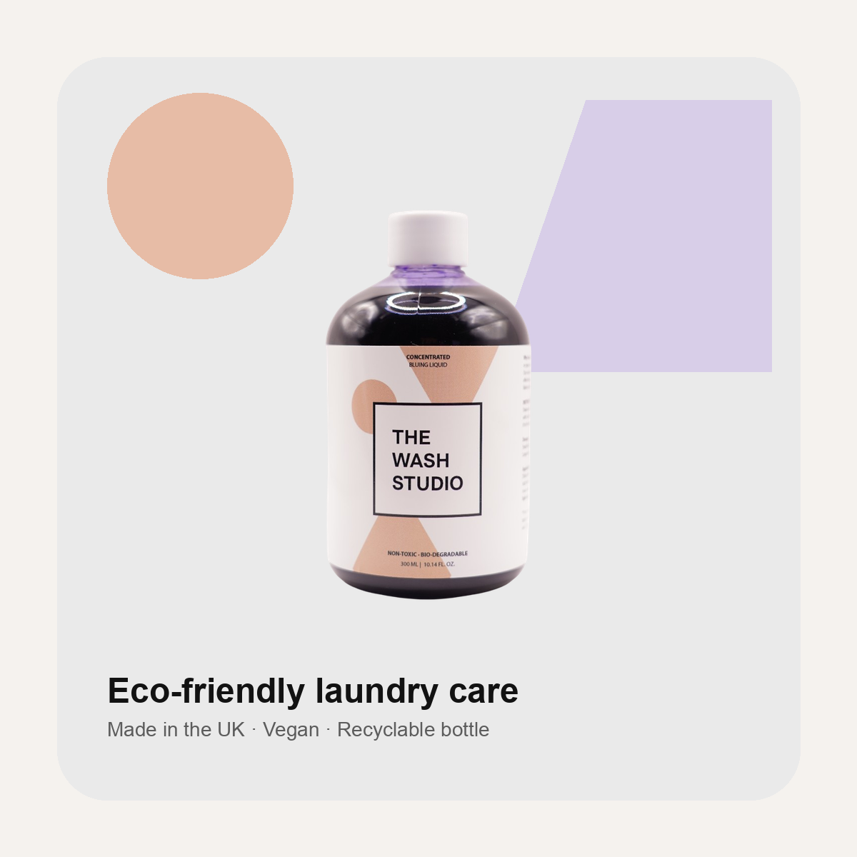 The Wash Studio packaging and brand cues